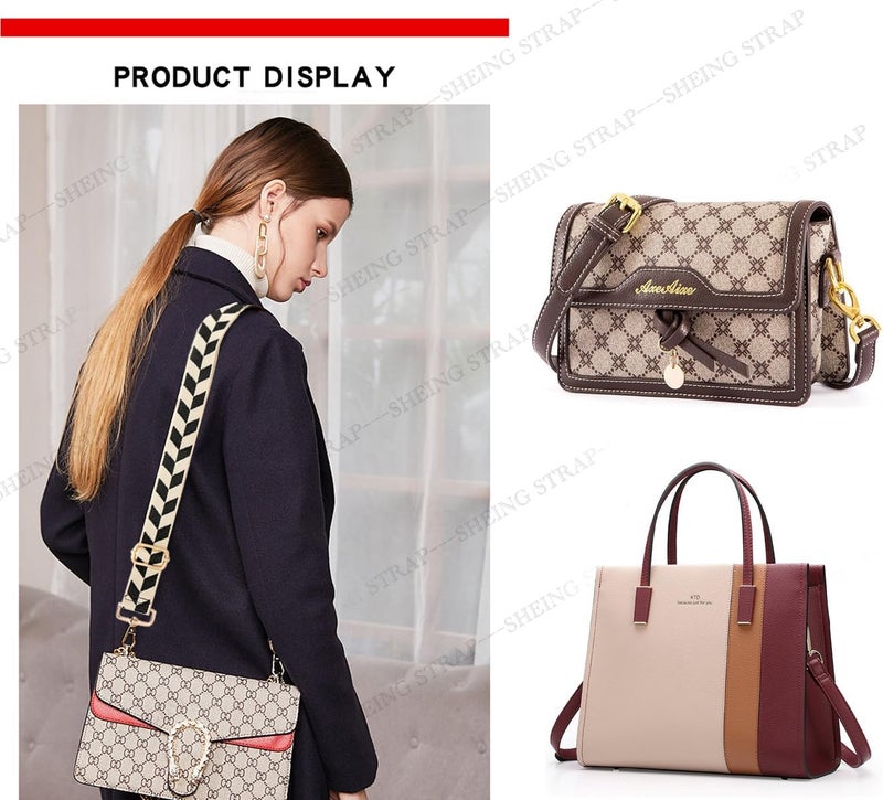 Shein Purse Strap Replacement Crossbody Handbag Shoulder Strap Adjustable - Image 3